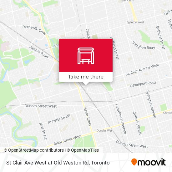 St Clair Ave West at Old Weston Rd map