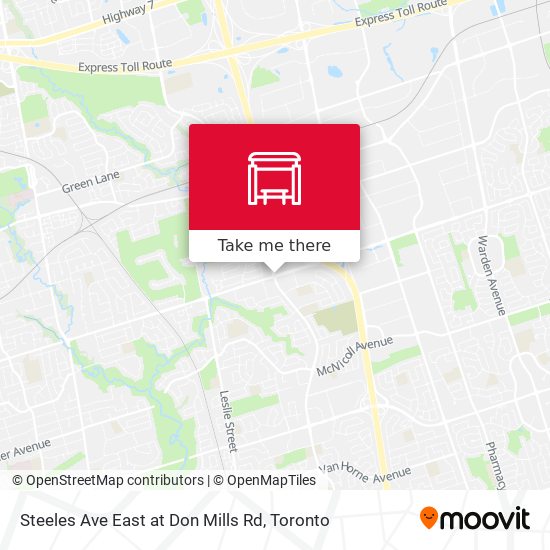 Steeles Ave East at Don Mills Rd map