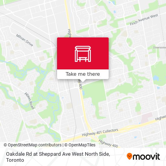 Oakdale Rd at Sheppard Ave West North Side map