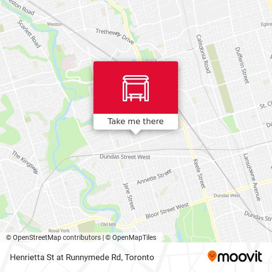 Henrietta St at Runnymede Rd map