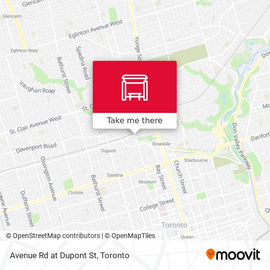 Avenue Rd at Dupont St map