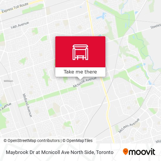 Maybrook Dr at Mcnicoll Ave North Side map