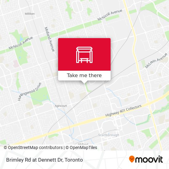 Brimley Rd at Dennett Dr map