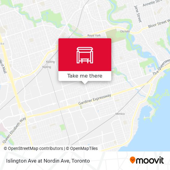 Islington Ave at Nordin Ave map