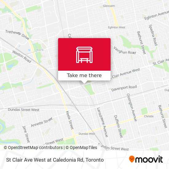 St Clair Ave West at Caledonia Rd map