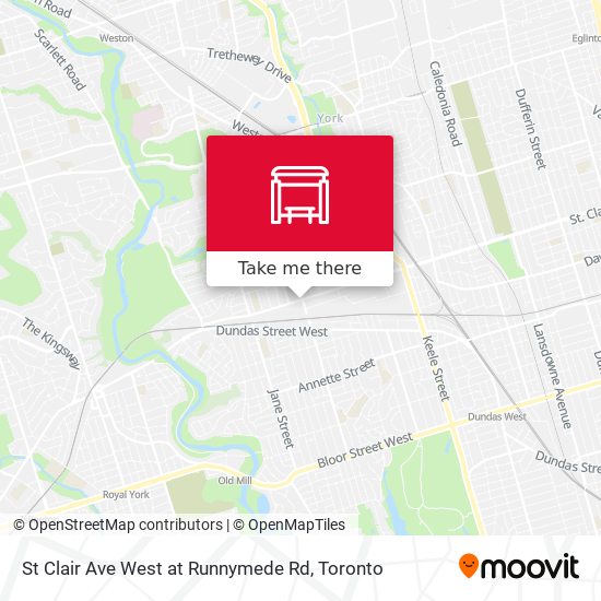 St Clair Ave West at Runnymede Rd map
