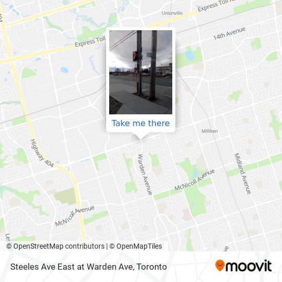 Steeles Ave East at Warden Ave plan