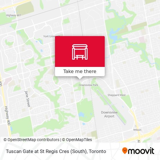 Tuscan Gate at St Regis Cres (South) map