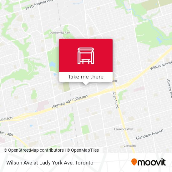 Wilson Ave at Lady York Ave map