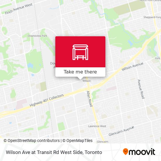 Wilson Ave at Transit Rd West Side map