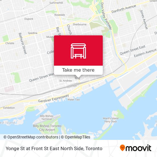 Yonge St at Front St East North Side map