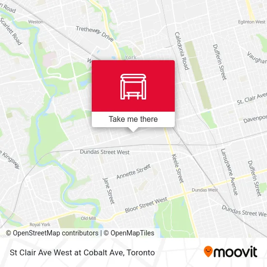 St Clair Ave West at Cobalt Ave plan