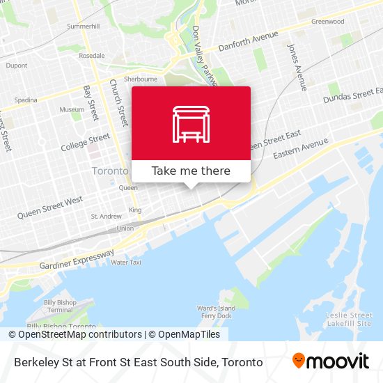 Berkeley St at Front St East South Side map