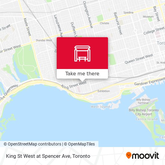 King St West at Spencer Ave map