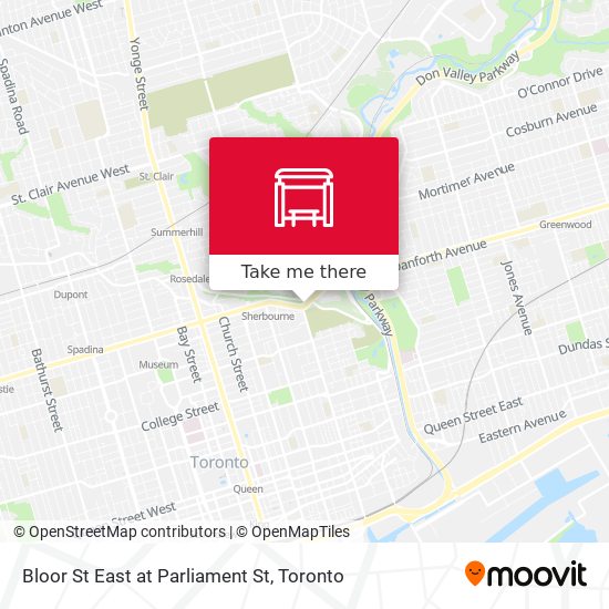 Bloor St East at Parliament St map