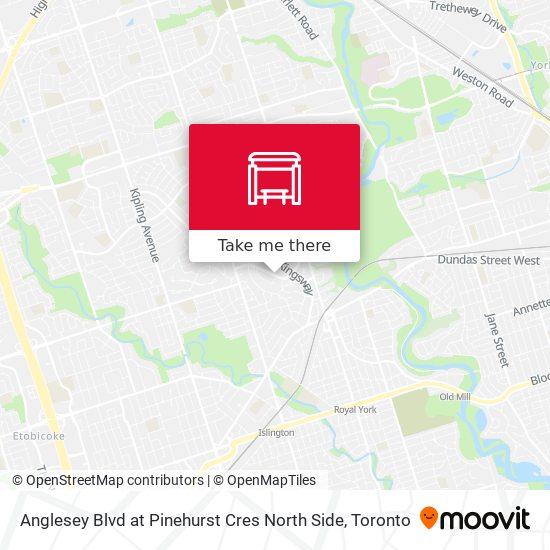 Anglesey Blvd at Pinehurst Cres North Side map