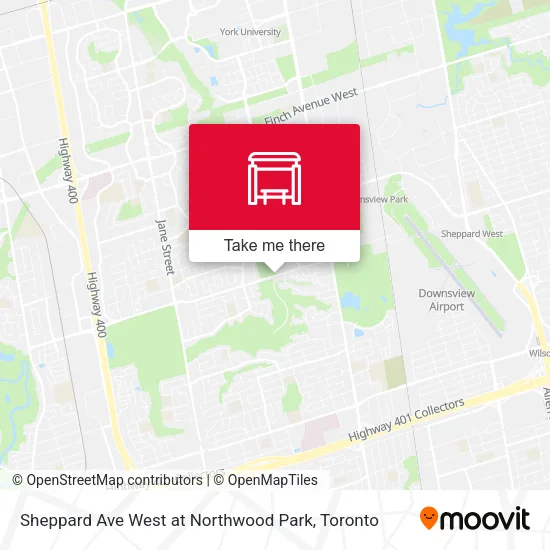 Sheppard Ave West at Northwood Park map