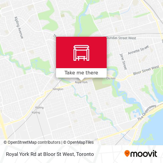 Royal York Rd at Bloor St West map