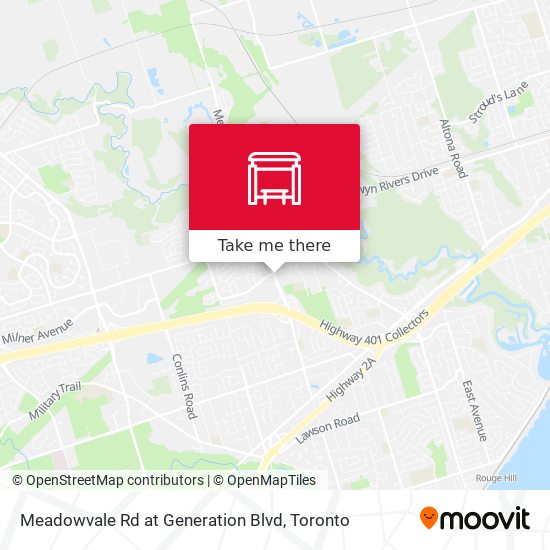 Meadowvale Rd at Generation Blvd map