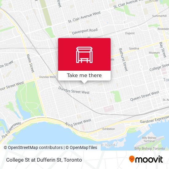 College St at Dufferin St map