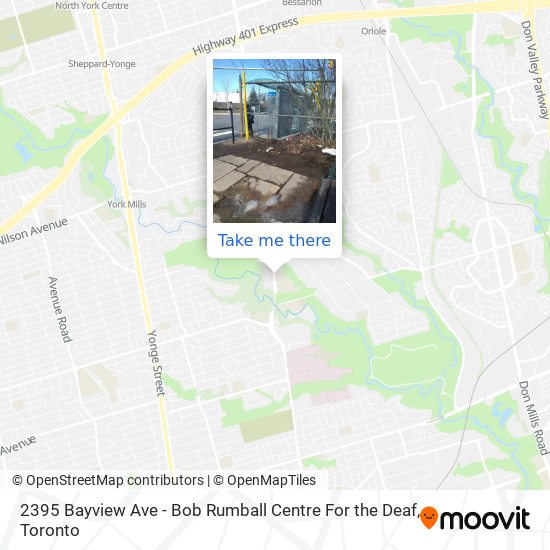 2395 Bayview Ave - Bob Rumball Centre For the Deaf map