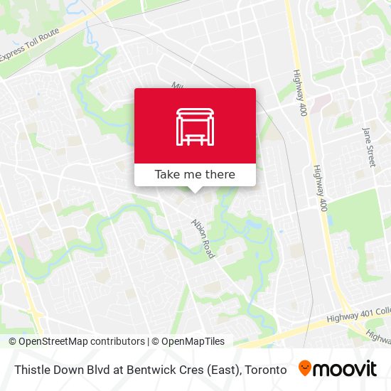 Thistle Down Blvd at Bentwick Cres (East) map