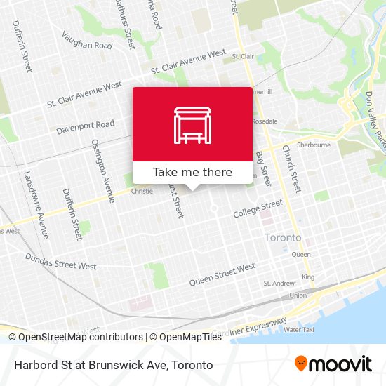 Harbord St at Brunswick Ave map