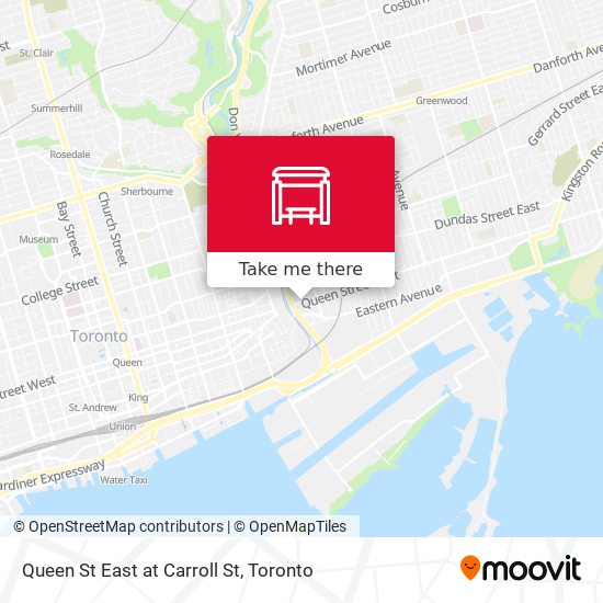 Queen St East at Carroll St plan