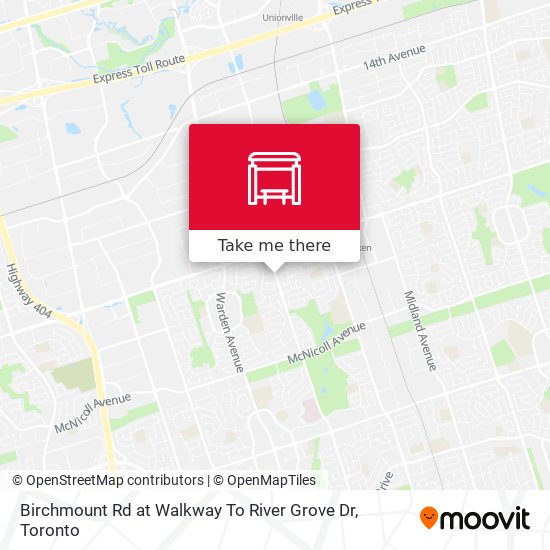 Birchmount Rd at Walkway To River Grove Dr map