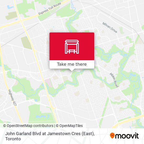 John Garland Blvd at Jamestown Cres (East) map