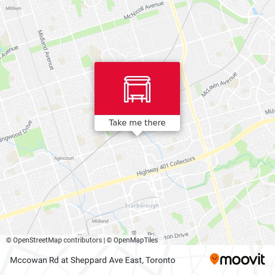 Mccowan Rd at Sheppard Ave East map