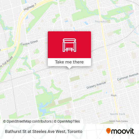 Bathurst St at Steeles Ave West map