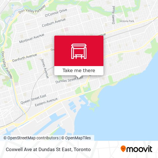 Coxwell Ave at Dundas St East plan