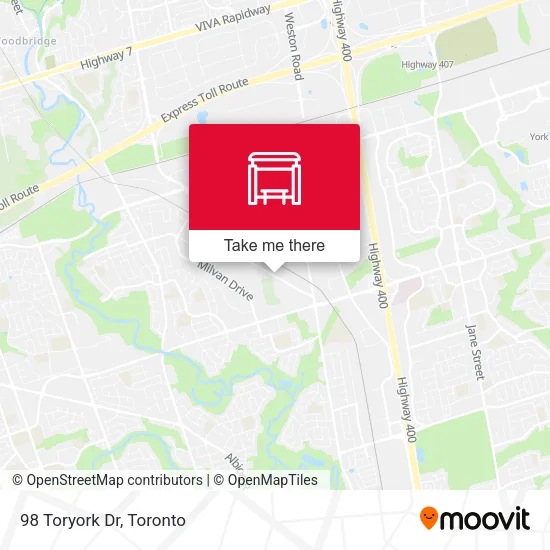 98 Toryork Dr map