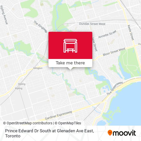 Prince Edward Dr South at Glenaden Ave East map