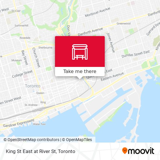 King St East at River St map