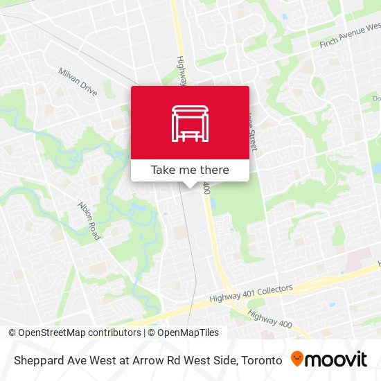 Sheppard Ave West at Arrow Rd West Side map