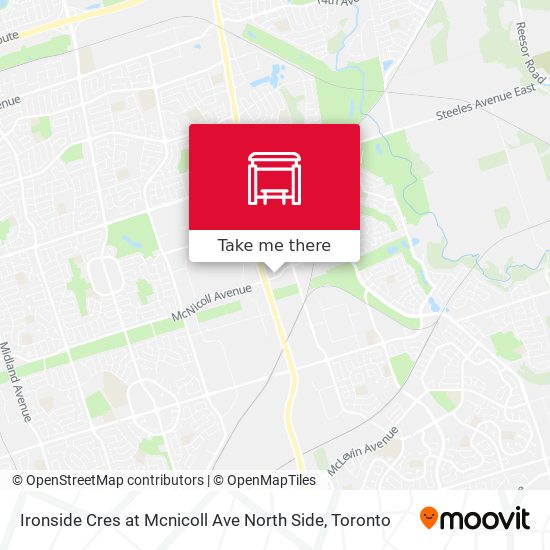 Ironside Cres at Mcnicoll Ave North Side map