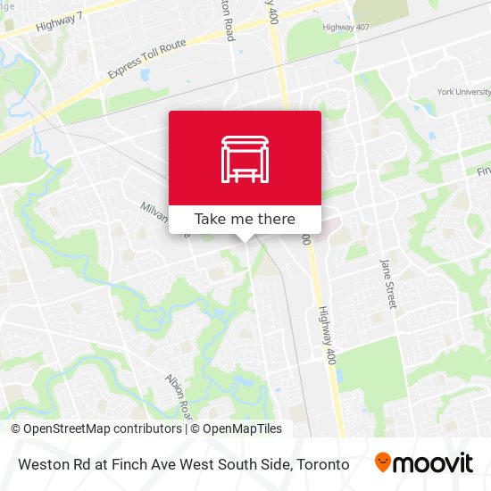 Weston Rd at Finch Ave West South Side map