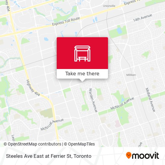 Steeles Ave East at Ferrier St map