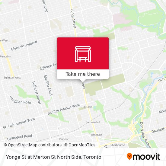 Yonge St at Merton St North Side map