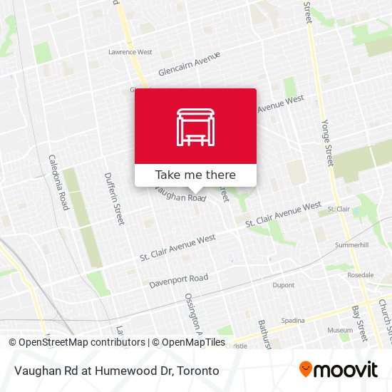 Vaughan Rd at Humewood Dr map