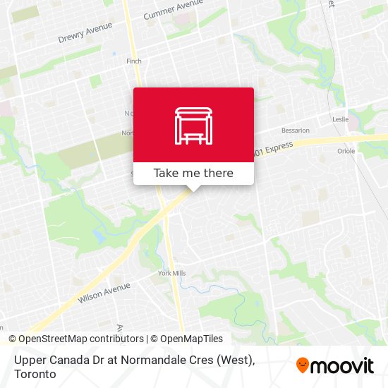 Upper Canada Dr at Normandale Cres (West) map