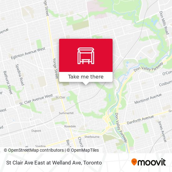 St Clair Ave East at Welland Ave plan