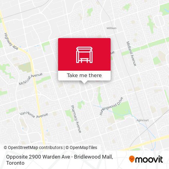 Opposite 2900 Warden Ave - Bridlewood Mall plan