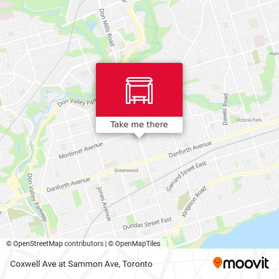 Coxwell Ave at Sammon Ave plan