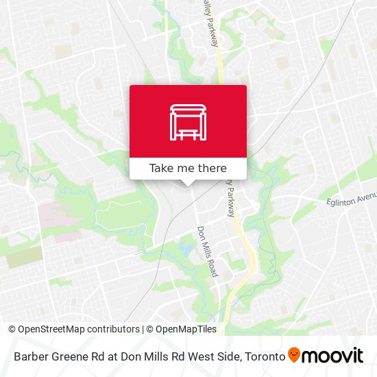 Barber Greene Rd at Don Mills Rd West Side map