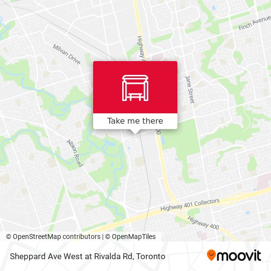 Sheppard Ave West at Rivalda Rd map