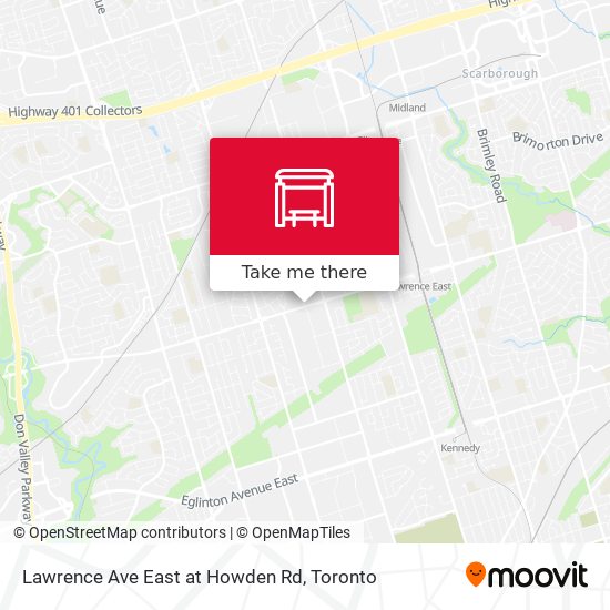 Lawrence Ave East at Howden Rd map