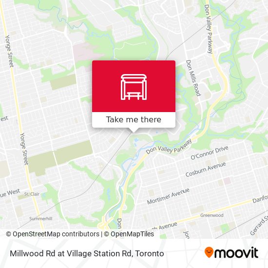 Millwood Rd at Village Station Rd map